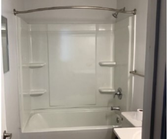 A newly installed shower.