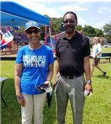 Associate Pastor Rhonda Grant Jordan with HACG Executive Director Wayman A. Williams, Jr. 