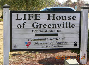 Sign that reads Life House of Greenville.