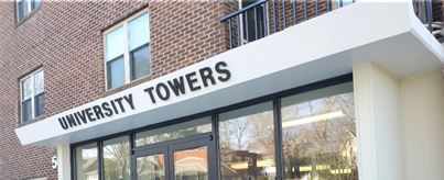 University Towers front entrance